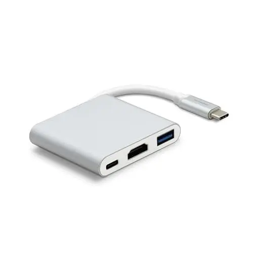 Produktbild: METRONIC USB-C 3-in-1 Adapter METRONIC, HDMI 4K, USB Typ A, 100W Lade, Kompakt & Leicht - 395296