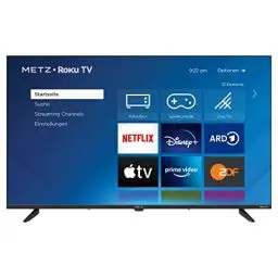 Produktbild: METZ Blue Roku TV, HD Smart TV, 32 Zoll, 80 cm, Fernseher mit Triple Tuner, WLAN, LAN, HDMI, USB, 32MTD3011Z, schwarz