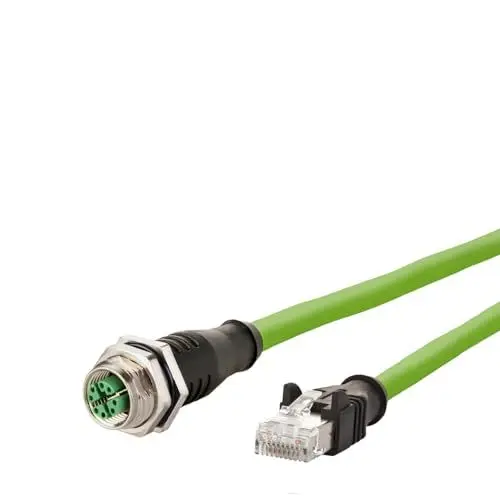 Produktbild: METZ CONNECT Verbindungsleitung M12 BU-RJ45 ST, 8-pol X-kodiert, gerade-gerade, 10 m