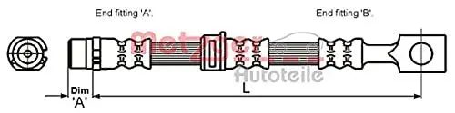 Produktbild: Metzger 4115194 Bremsschlauch