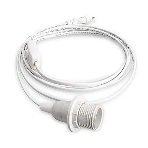 Produktbild: Mextronic E14 Lampenfassung mit Schalter Netzkabel 3,5m 350SW Weiß