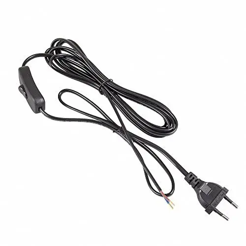 Produktbild: Mextronic Netzkabel 3 m Eurostecker + Schalter 300 SW C7 schwarz offenes Ende