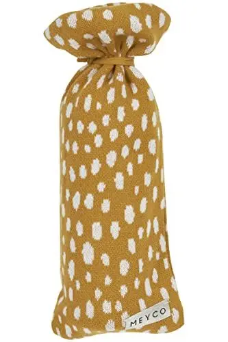 Produktbild: MEYCO Baby Cheetah Wärmflaschenbezug (fein gestrickt, weiches Material, leicht zu öffnen und schließen Dank Kordelzug, aus 100% Baumwolle, einfache Pflege), Honig Gold