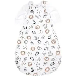 Produktbild: Meyco Baby Animal Schlafsack 2-teilig, gefüttert (aus 100% Baumwolle, mit Rundum-Reißverschluss, hautfreundlich, Faltenresistent, Größe: 74/80), Mehrfarbig