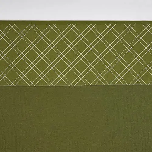 Produktbild: Meyco Baby Double Diamond Kinderbettlaken, Bettlaken für das Kinderbett (Laken aus 100% Baumwolle, extra weich, atmungsaktiv, perfekte Passform, pflegeleicht, Größe: 100 x 150 cm), Avocado