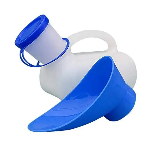 Produktbild: MEYENG Tragbare Notfall Urinal Toilette, Tragbare Toilette Mit Tragegriff, Für Kinder, Ältere Menschen, Im Auto Oder Im Urlaub, Unisex Dual-Use-Urinal Mit Schnittstelle PE Urinal Farbe Zufällig