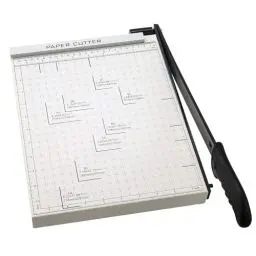 Produktbild: Meykey Papierschneider Profi Fotoschneider Papierschneidemaschine Schneidegerät Hebelschneider Schrottmaschineider, für Foto, Papier, Pappe, A4, Weiß