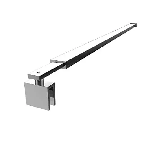 Produktbild: Meykoers Haltestange für Duschwand Stabilisator Dusche Duschwände mit Glasstärke 8-10mm, Stabilisierungsstange Edelstahl ausziehbar 700-1200mm Eckig ohne Gelenk