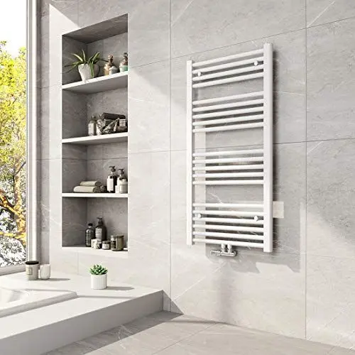 Produktbild: Meykoers Handtuchheizkörper 1000 x 500mm Badheizkörper Mittelanschluss Badezimmer Handtuchhalter Handtuchtrockner Handtuchwärmer Handtuch Heizkörper Bad Heizung Radiator 427 Watt Weiß