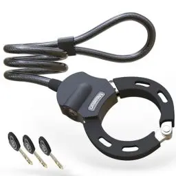 Produktbild: Mezelon E Scooter Schloss Mit Schlüssel, 100cm/13.5mm Kabelschloss für E-Scooter, Handschellenschloss, Anti-Diebstahl Fahrradschloß für Fahrrad, Ideal für Scooter Roller, Fahrrad, Kinderwagen