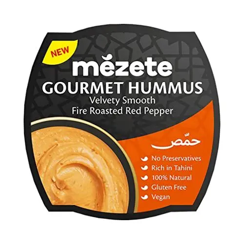 Produktbild: Mezete Original Hummus mit Sonnengetrockneten gerösteter Paprika – Vegan & Glutenfrei 1x 215g