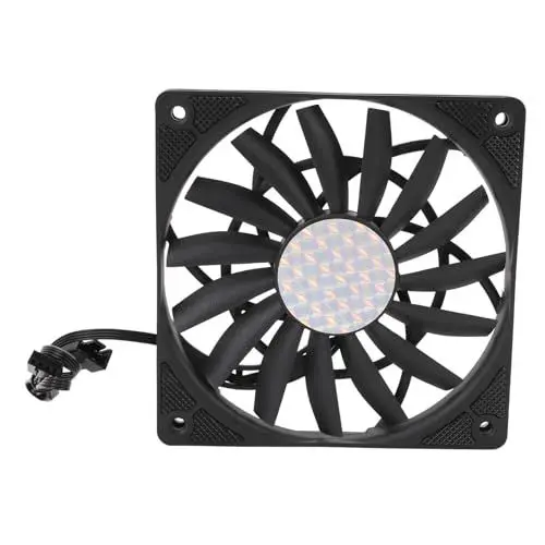 Produktbild: MFDB PC-Lüfter, Leise 1800 U/min, PWM-Steuerung, 52,9 CFM, 120 X 120 X 12 Mm, 4-polig, für Gehäuse und Gaming-PCs, Umweltfreundlicher PBT-Kunststoff (Black)