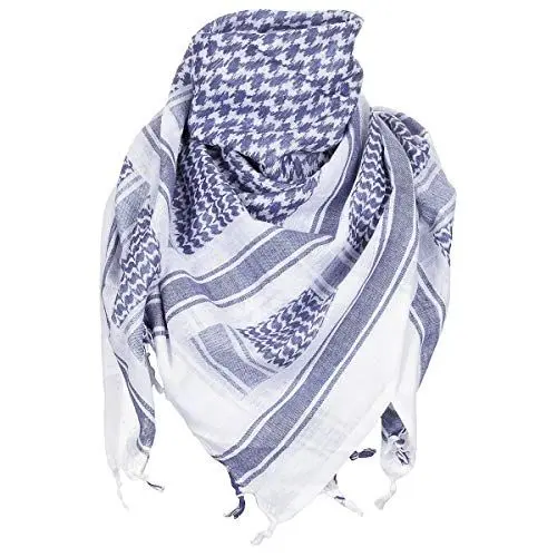Produktbild: MFH PLO Halstuch mit Fransen Shemagh (Blau/Weiß/115x110 cm)