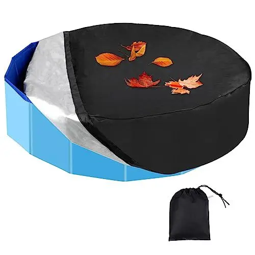 Produktbild: Mfsdai Rund Poolabdeckung,Abdeckung für Hundepools,Faltbarer UV Beständiges Schwimmbadabdeckung für Hund und Kinderpool Mit Kordelzug,Wasserdicht und Staubdicht