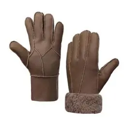 Produktbild: MGGMOKAY Herren Lederhandschuhe Schaffell Shearling Warme Winterhandschuhe,Braun,S
