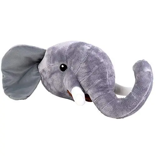Produktbild: MGM- ACHOKA-Elephant-Pelche zum Aufhängen, 209918 – 30 cm, Grau, Wand-Dekoration für Kinderzimmer, ab 6 Monaten