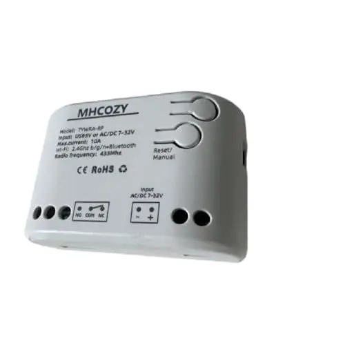 Produktbild: MHCOZY 1-Kanal USB 5V AC/DC 7-32V Smart WiFi Wireless Relais Switch Modul, Tuya Smart Life App Fernbedienung, Kompatibel mit Alexa Google Home (1)