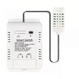 Produktbild: MHCOZY WiFi Temperatur Luftfeuchtigkeit Controller Sensor Modul, Tuya App Wireless Remote 16A Smart Switch mit Leistungsmesser, Arbeit mit Alexa Google