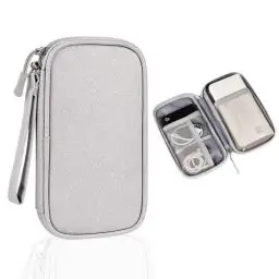 Produktbild: MHYMX Kabel Organizer Tasche, Kabeltasche Organizer Klein Tech Pouch Reise Ladekabel Tasche Tragbar Reise Zubehör Wasserdicht Elektronik Organizer Tasche für Handy Kabel Festplatte USB SD