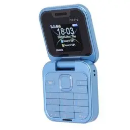 Produktbild: Mi NI Klapphandy, 2G Dual SIM, Faltbares Handy mit 1,77 Zoll HD Display, HD Rückkamera, UKW Radio, Schnellwahl, LED Taschenlampe, Klapptelefon mit Großen Tasten für Senioren (Lila)