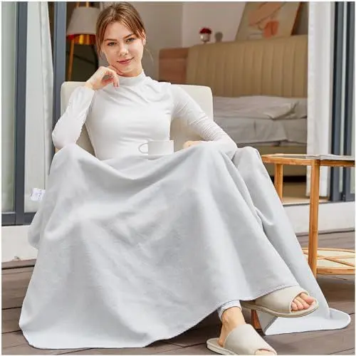 Produktbild: Mia&Coco Polar Fleecedecke Überwurf Decke 120x150cm, Öko-Tex Weiche Sofadecke und Bettdecke, Flauschig Weicher Überwurf für Reisen und Camping, Silbergrau