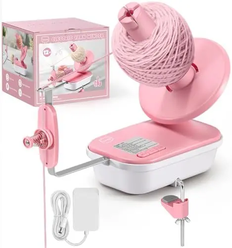 Produktbild: MIAOKE Elektrischer Garnwickler, Hochgeschwindigkeits-Garnknäuelwickler, Drei Gänge, Einstellbar, 4–10 oz, Großer Automatischer Wickler Häkeln, Einfach Bedienen, Guter Helfer Strickbegeisterte-P
