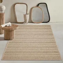 Produktbild: Mia´s Teppiche Soil - wetterfester In- und Outdoor Teppich im Natürlichem Jute-Look, wetterfest, geeignet für Terrasse und Garten, ca. 120 x 170 cm