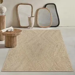Produktbild: Mia´s Teppiche Soil - wetterfester In- und Outdoor Teppich im Natürlichem Jute-Look, wetterfest, geeignet für Terrasse und Garten, ca. 160 x 230 cm