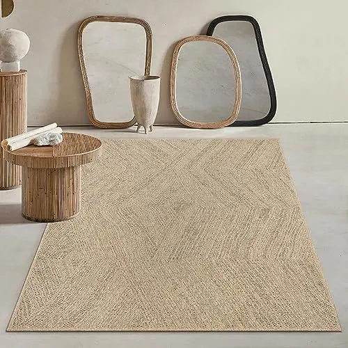 Produktbild: Mia´s Teppiche Soil - wetterfester In- und Outdoor Teppich im Natürlichem Jute-Look, wetterfest, geeignet für Terrasse und Garten, ca. 160 x 230 cm