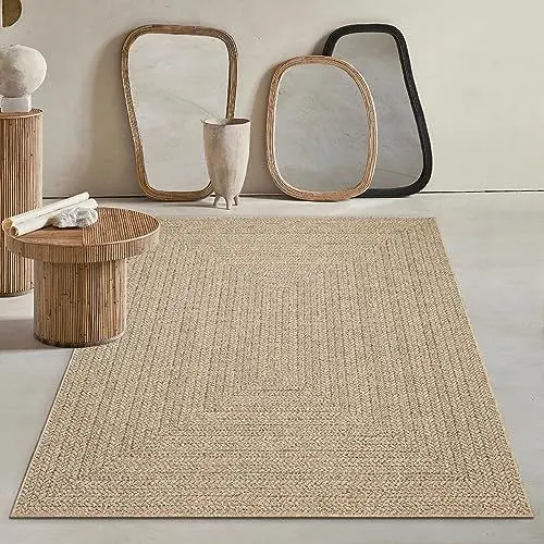 Produktbild: Mia´s Teppiche Soil - wetterfester In- und Outdoor Teppich im Natürlichem Jute-Look, wetterfest, geeignet für Terrasse und Garten, ca. 200 x 290 cm