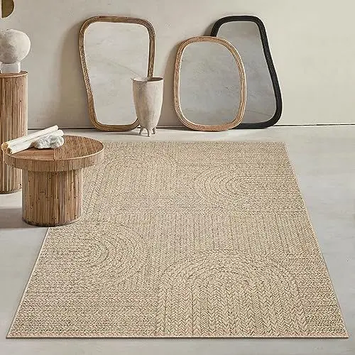 Produktbild: Mia´s Teppiche Soil - wetterfester In- und Outdoor Teppich im Natürlichem Jute-Look, wetterfest, geeignet für Terrasse und Garten, ca. 80 x 250 cm