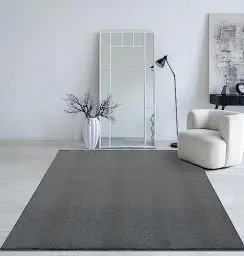 Produktbild: Mia´s Teppiche Taos kuscheliger Kurzflor Teppich, Anti-Rutsch Unterseite, Waschbar bis 30 Grad, Super Soft, Felloptik, Anthrazit, 140 x 200 cm