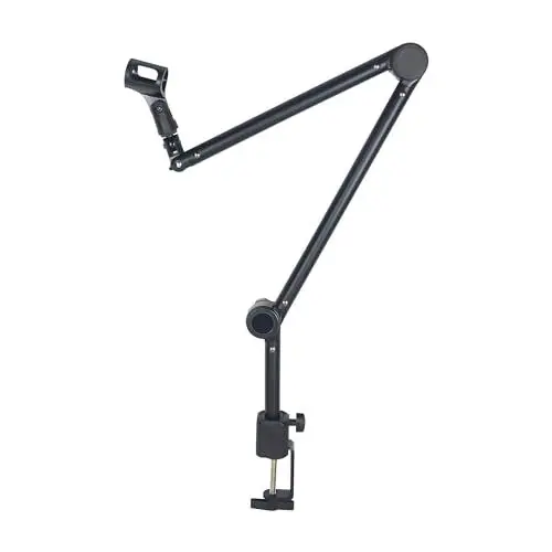 Produktbild: Micfuns ST1 Mikrofonständer Armhalterung Boom Desk Arm Mikrofonhalter, mit Mikrofon-Upgrade-Clip, Geeignet für 2 kg Mikrofon