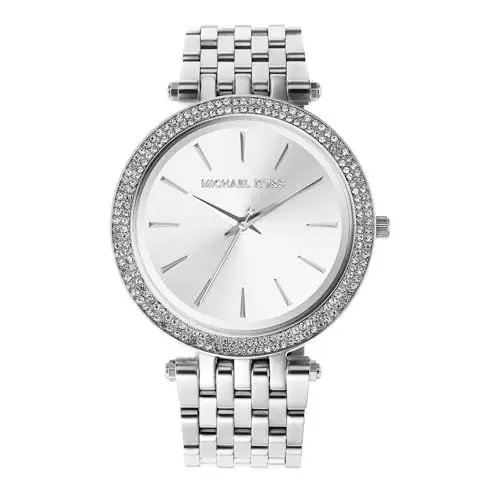 Produktbild: MICHAEL KORS Petite Darci analoge Quarzuhr mit Silber- und roségoldfarbenem Edelstahlarmband für Damen MK3298