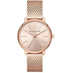 Produktbild: Michael Kors Damenuhr Pyper, 38 mm Gehäusegröße, Dreizeigerwerk, Edelstahlarmband