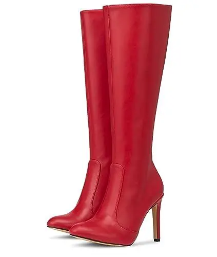 Produktbild: Michael Soul Donna - Klassische Stiletto Stiefel in rot matt Schuhgröße EUR 43