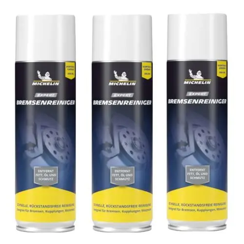 Produktbild: MICHELIN EXPERT Bremsenreiniger 3X 500ml |Reinigt und Entfettet Bremsen, Kupplungen und Motorteile an Auto, Motorrad und Fahrrad