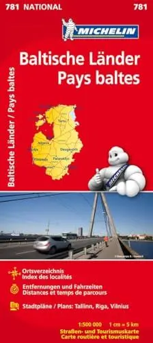 Produktbild: Michelin Baltische Länder (Estland, Lettland und Litauen): Straßen- und Tourismuskarte 1:500.000·· Auflage 2020 (MICHELIN Nationalkarten, Band 781)