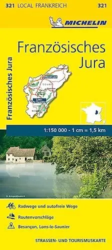 Produktbild: Michelin Französische Jura: Straßen- und Tourismuskarte 1:150.000 (MICHELIN Localkarten)