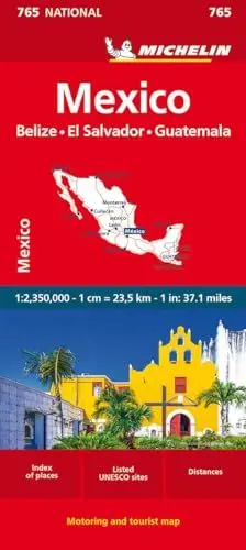 Produktbild: Michelin Mexiko: Straßen- und Tourismuskarte 1:1.250.000 (MICHELIN Nationalkarten)