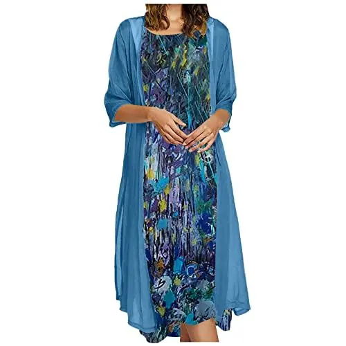 Produktbild: MICKURY hochzeitskleid,Abendkleid,Lands end Kleider,Satin Abendkleid,Hochzeitsgast Outfit Damen Sommer,Aniston Kleider,Shorts unter Kleid,Abiballkleid rot(Green-H,L)