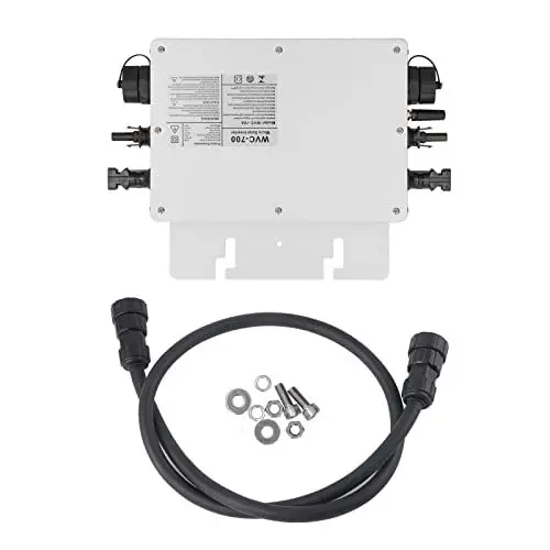 Produktbild: Micro Grid Tie Inverter, 700W Wechselrichter Solar Micro Wechselrichter, IP65 Wasserdichte Wifi Steuerung, Automatische Identifikation AC Ausgang 120V/230V 700W Micro Inverter Solar Grid Tie