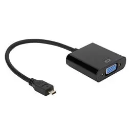 Produktbild: Micro HDMI zu, Adapter 1080P für Raspberry Externe Festplatte VGA Video Converter USB Pi 4B mit NetzteilfunktionMicro