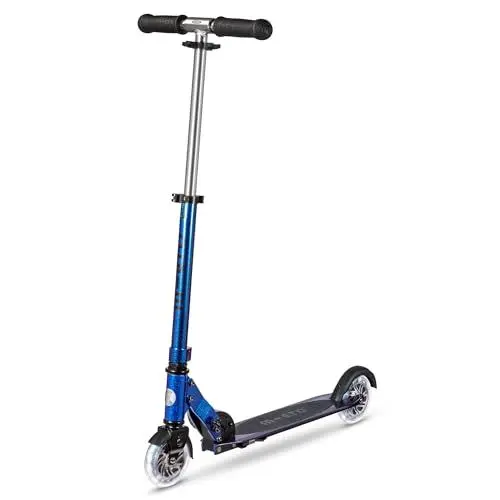 Produktbild: Micro Mobility micro Sprite mit LED Rollen, Höhenverstellbar, ab 5-10 Jahren in der Farbe Perlglanz-Neochrom-Blau, SA0293