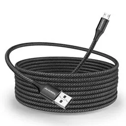 Produktbild: Micro USB Kabel 3M,Schnellladekabel Nylongeflochtenes USB Ladekabel Android Ladekabel kompatibel mit Samsung Galaxy S7 S6 S5 J7 Note 5,Huawei,Kindle,PS4 Controller,Fire HD Tablets,HTC,Nokia usw