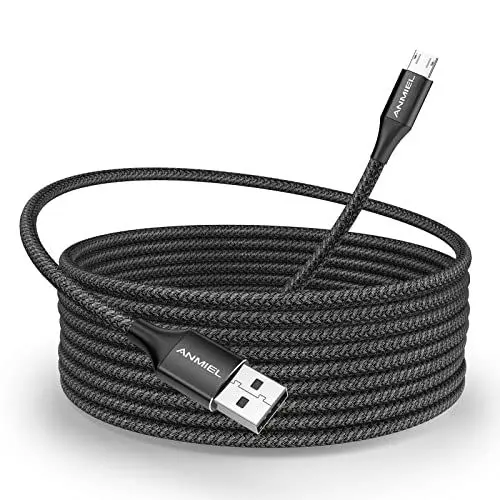 Produktbild: Micro USB Kabel 3M,Schnellladekabel Nylongeflochtenes USB Ladekabel Android Ladekabel kompatibel mit Samsung Galaxy S7 S6 S5 J7 Note 5,Huawei,Kindle,PS4 Controller,Fire HD Tablets,HTC,Nokia usw