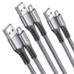 Produktbild: Micro USB Kabel, (3Stück, 1M) Nylon Ladekabel USB Kabel High Speed Android Handy Ladekabel für Samsung Galaxy S7/S6/S4/J7/J5/Note 5, Huawei P9/P10 Lite, Xiaomi, Sony, Nokia, LG, Motorola, PS4, Kindle