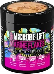 Produktbild: MICROBE-LIFT Marine Flakes - 250 ml - Qualitäts-Flockenfutter für Meerwasserfische, fördert Farbenpracht und Wachstum, kaltgepresst, unterstützt die Fischgesundheit.
