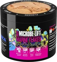 Produktbild: MICROBE-LIFT Marine Flakes - 500 ml - Qualitäts-Flockenfutter für Meerwasserfische, fördert Farbenpracht und Wachstum, kaltgepresst, unterstützt die Fischgesundheit.