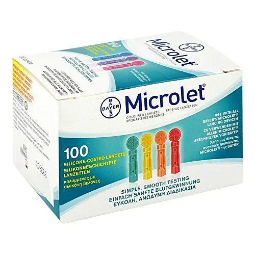 Produktbild: MICROLET Lanzetten farbig 100 St